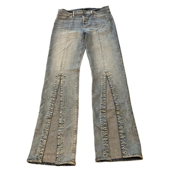 Hudson Jeans 31" Nico Cigarette Split Leg Boho Bohemian Rivet Women's Teen - Picture 2 of 8